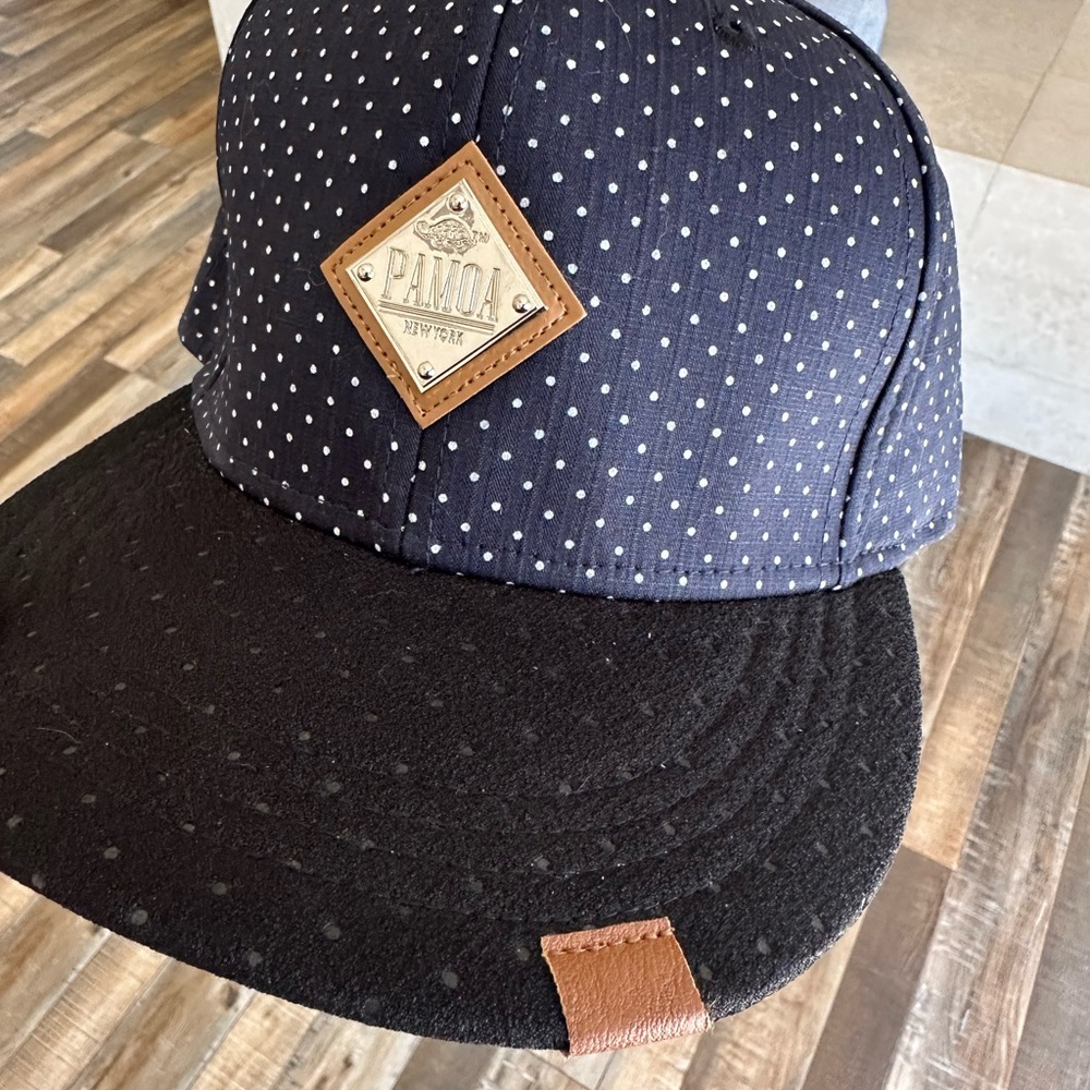 Pamoa Navy and Black Polka Dot Hat